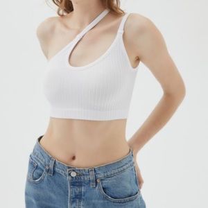 NWT Urban outfitters one shoulder seamless white tank.